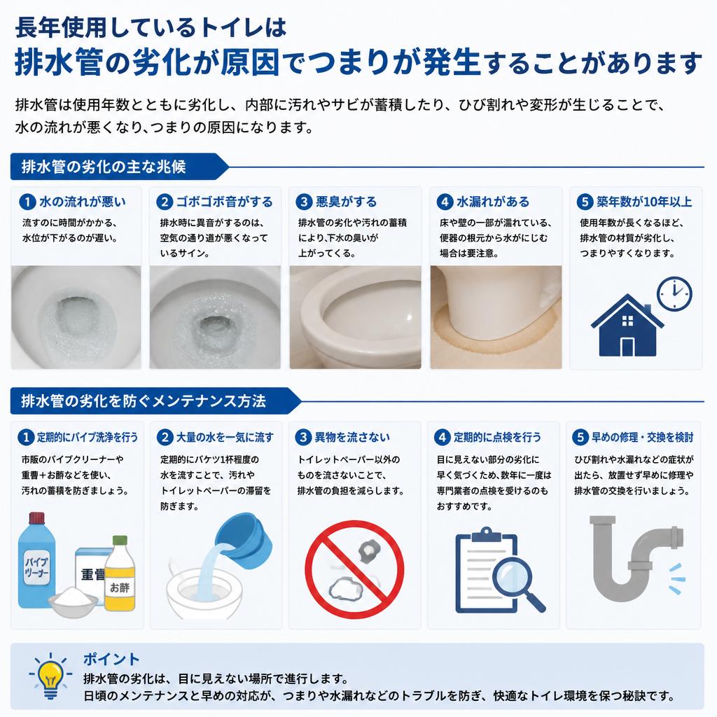 第2位：排水管の劣化と詰まりのリスク