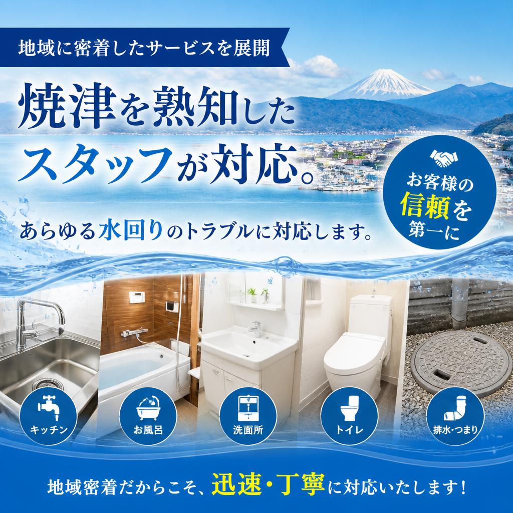 焼津の水回りトラブルに強い理由