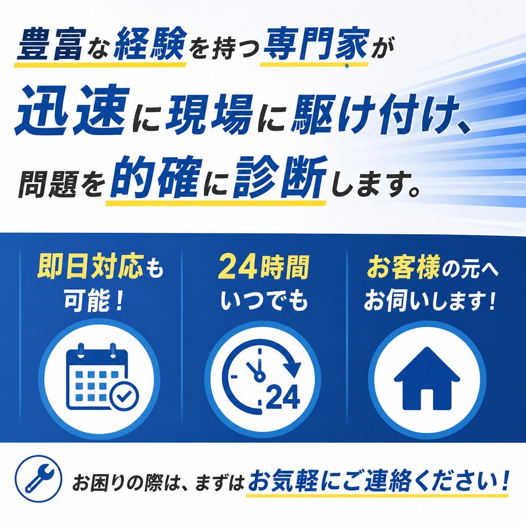 確かな技術でスピード解決!