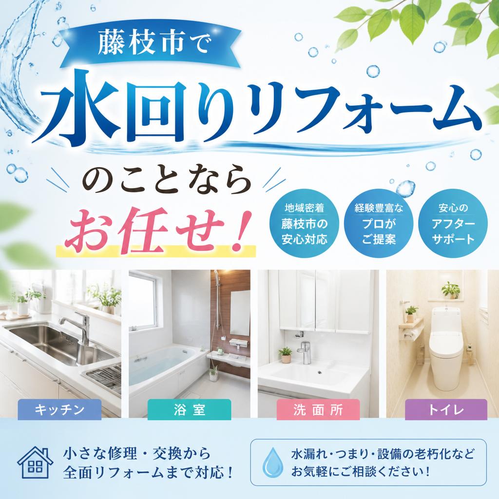 【藤枝・焼津】お家の水回りリフォームなら佐野住設へ安心お任せ！