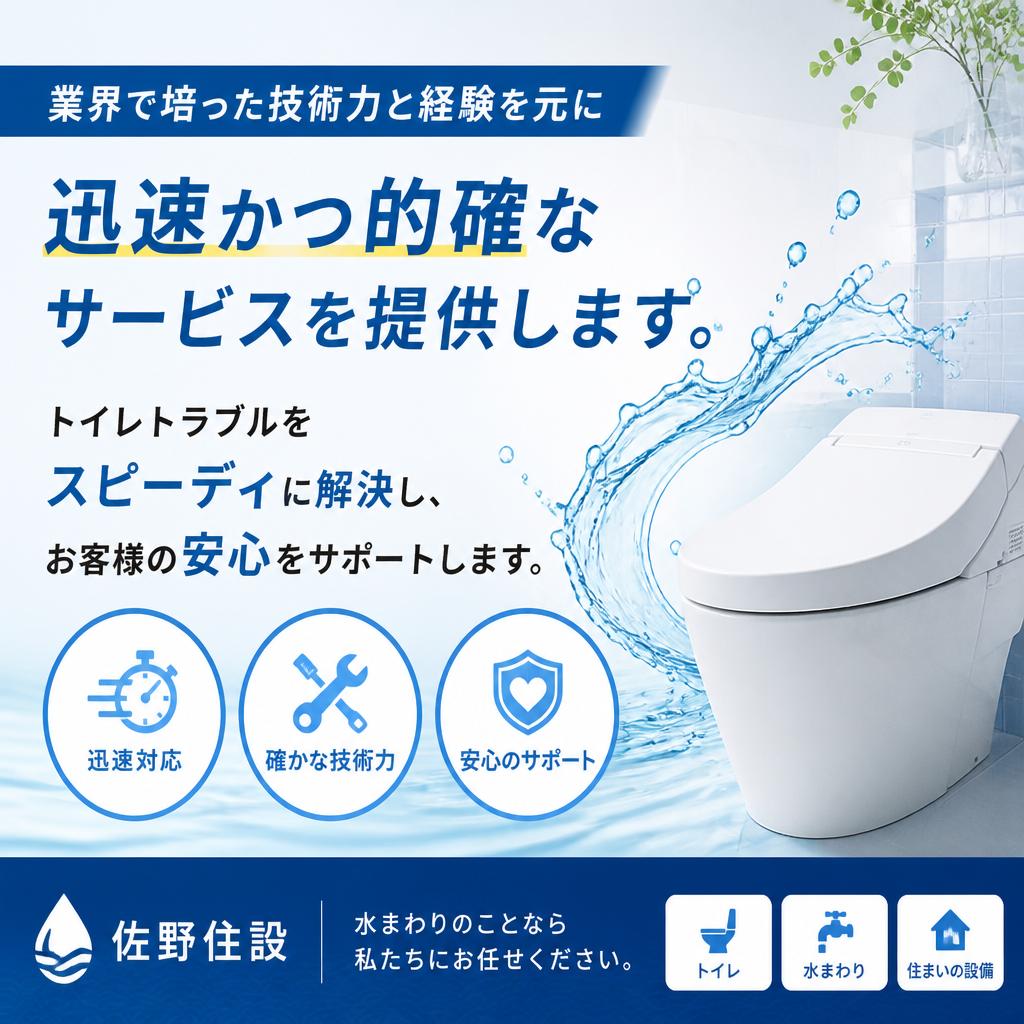 佐野住設の品質とスピード