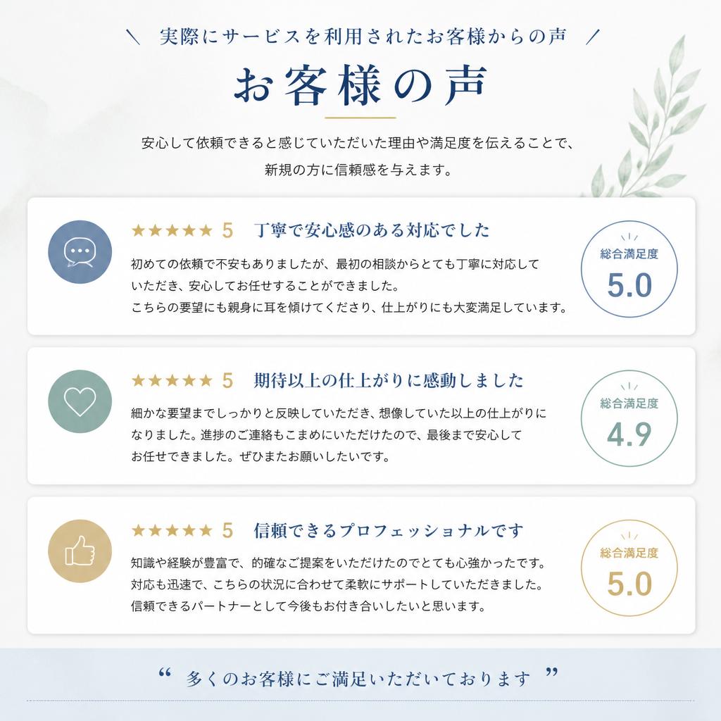 5. お客様の声