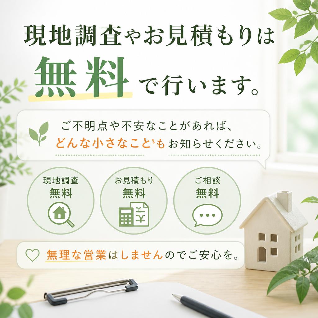 お見積もりは無料