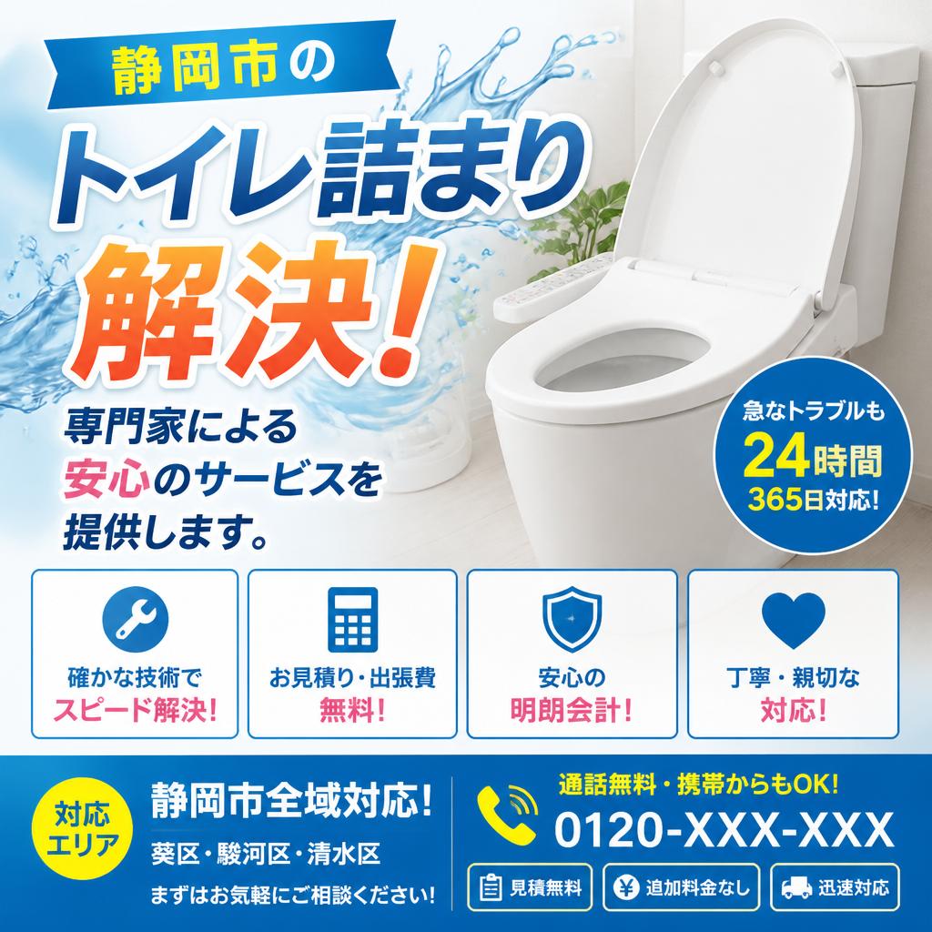 静岡市のトイレ詰まり解決！専門家による安心のサービスを提供します。