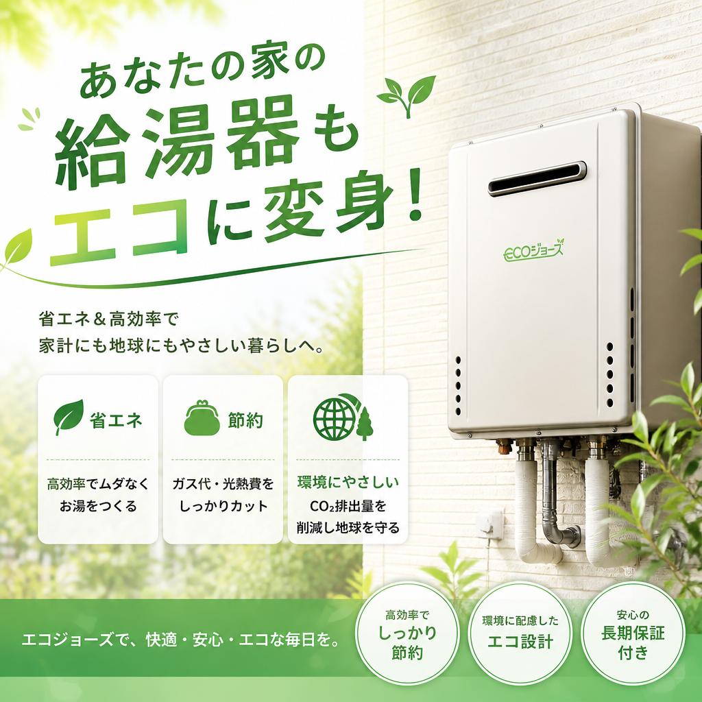 あなたの家の給湯器もエコに変身！