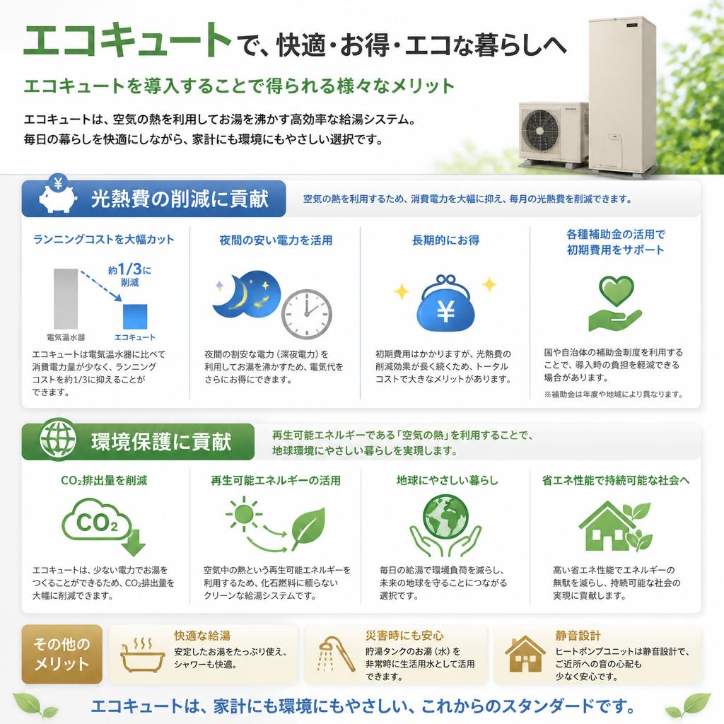 2. エコキュートの導入メリット