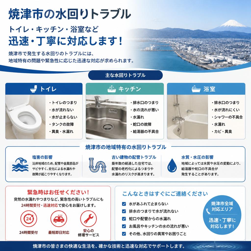 焼津市の水回りトラブル