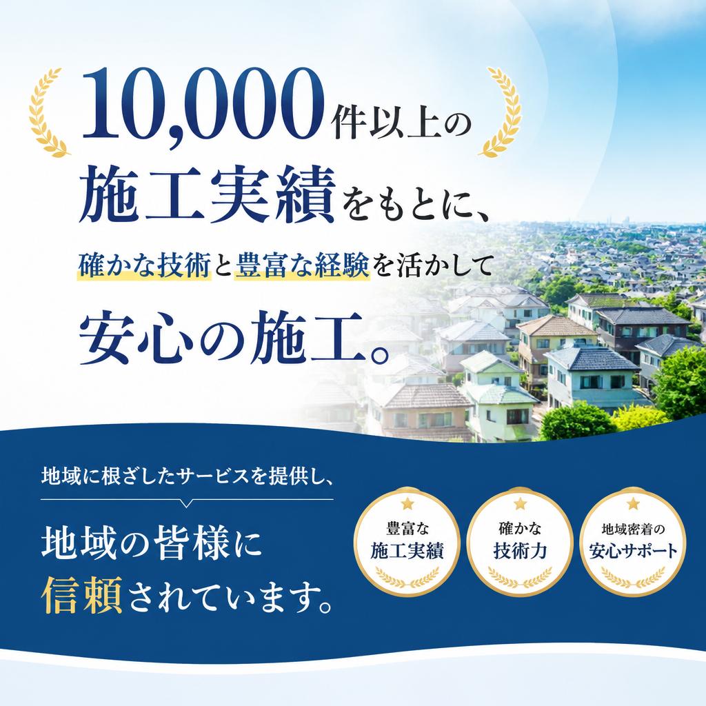 実績と信頼の施工