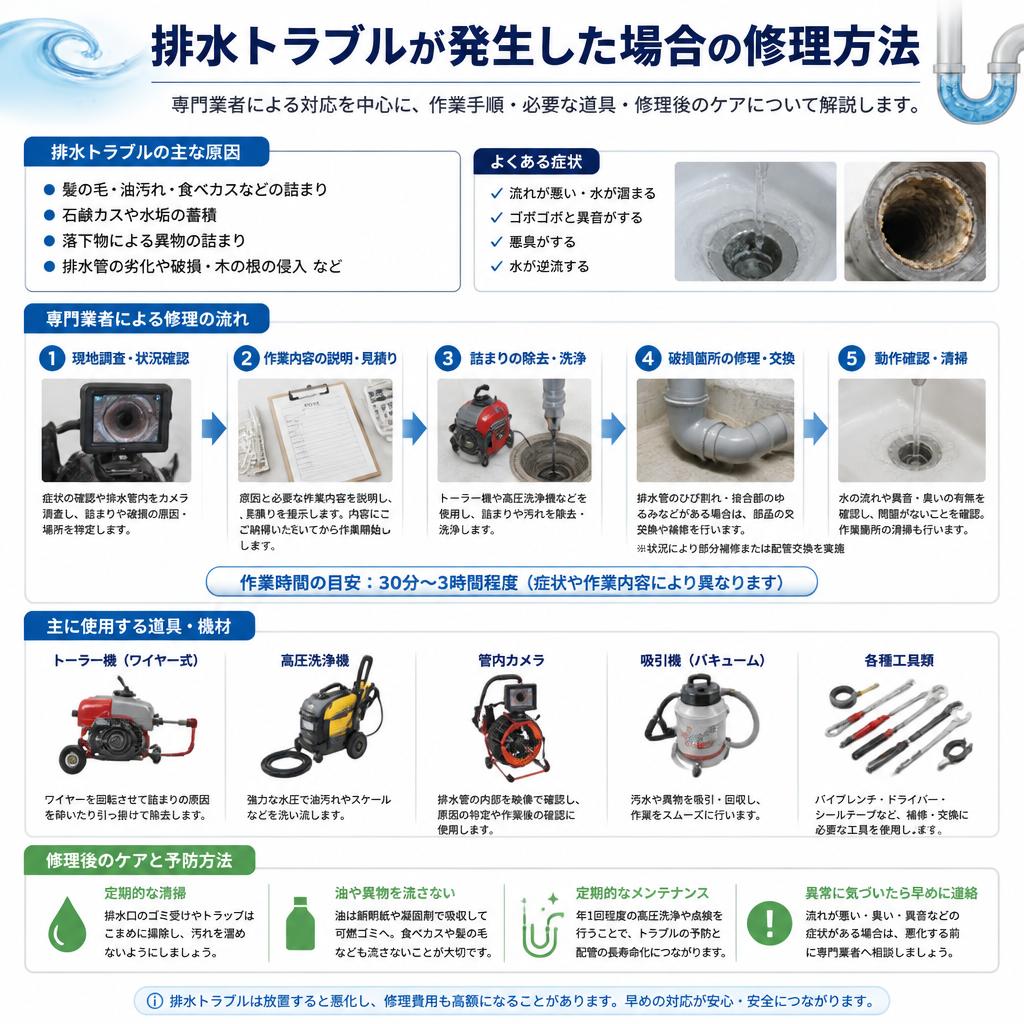 トラブル解決のための修理方法