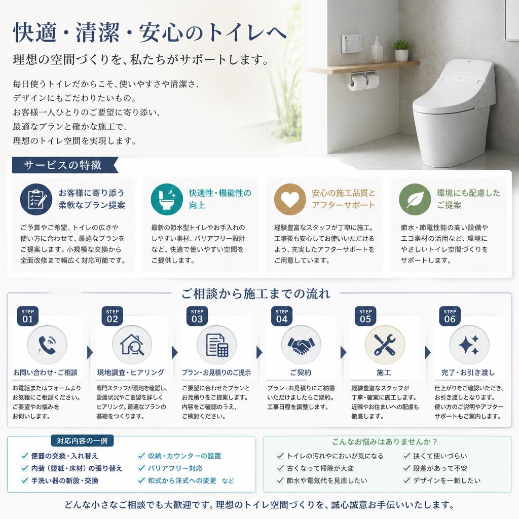 2. 佐野住設のトイレ改修サービス