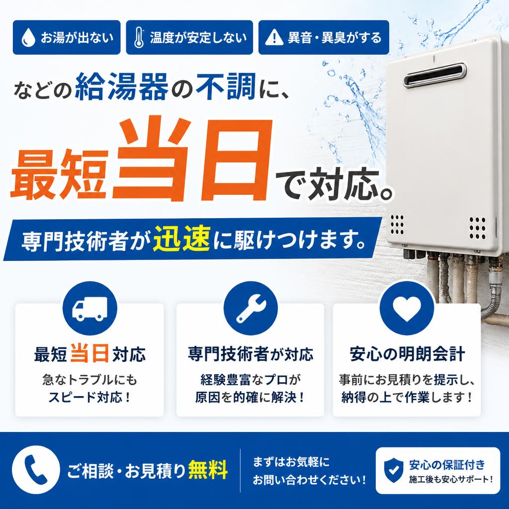 給湯器トラブル対応