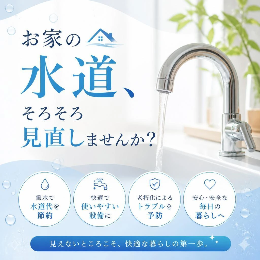 お家の水道、そろそろ見直しませんか？