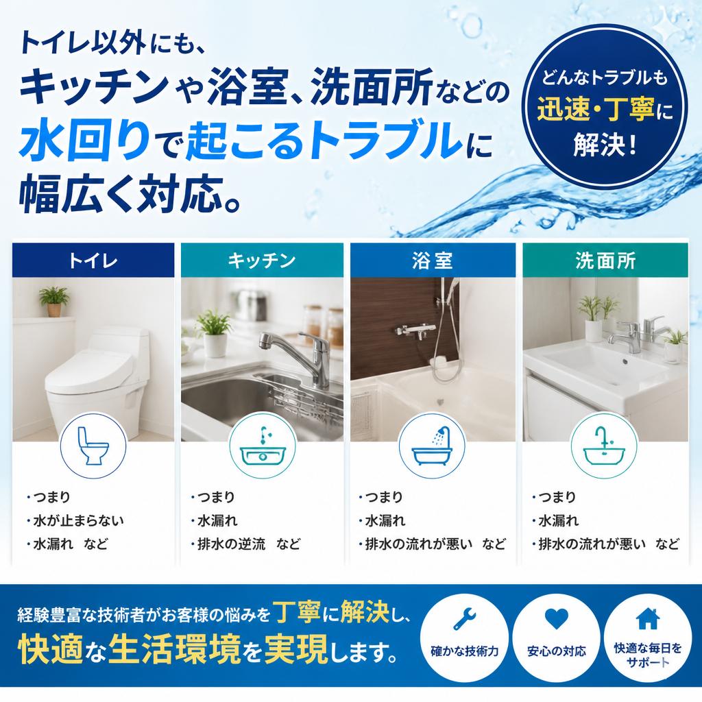 2. あなたの水回りトラブル、私たちにお任せ！