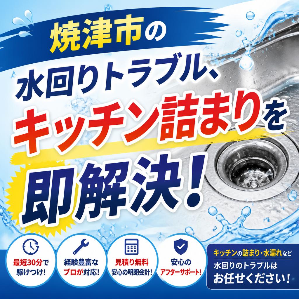 「焼津市の水回りトラブル、キッチン詰まりを即解決！」