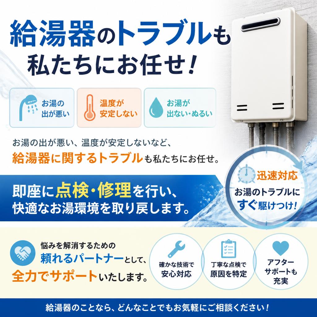給湯器トラブルへの対応