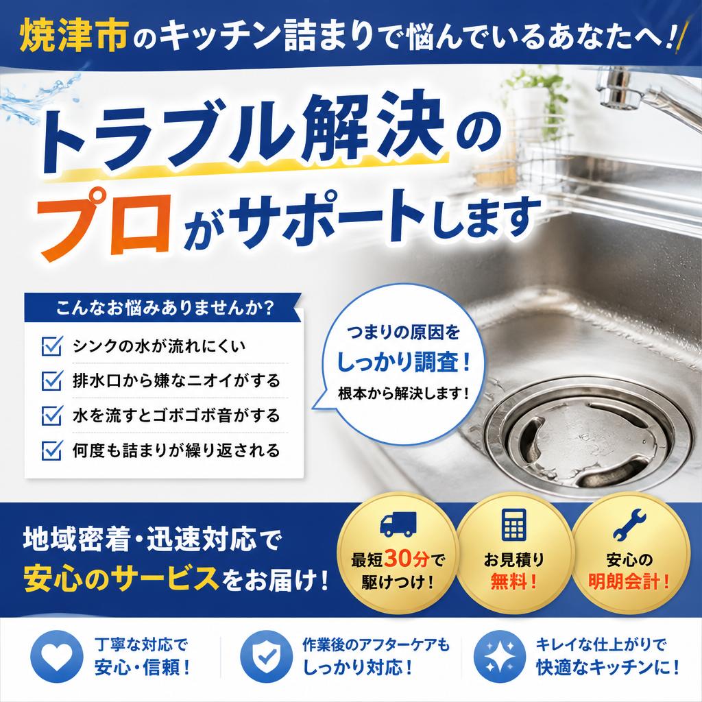 焼津市のキッチン詰まりで悩んでいるあなたへ！トラブル解決のプロがサポートします