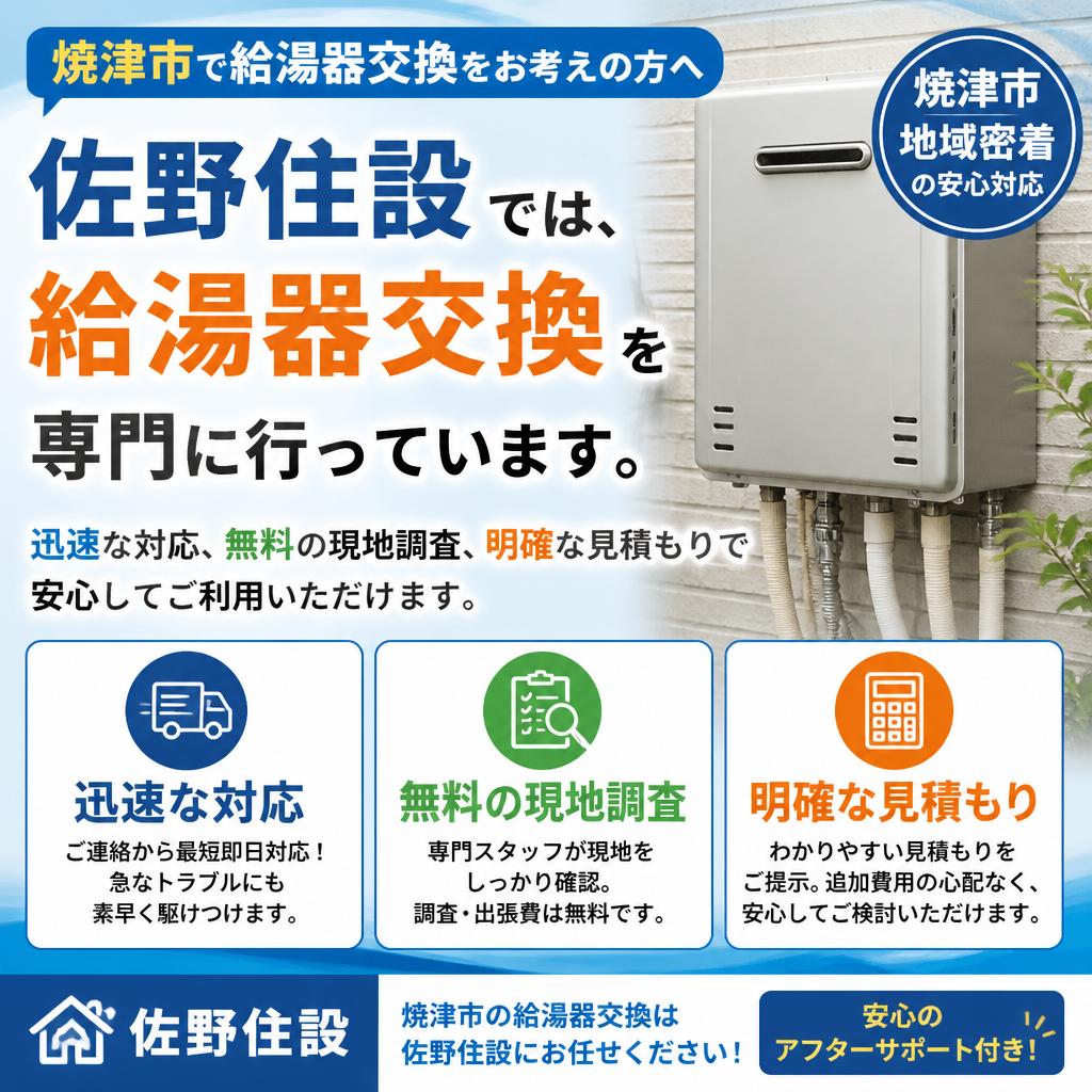 佐野住設の給湯器交換サービス