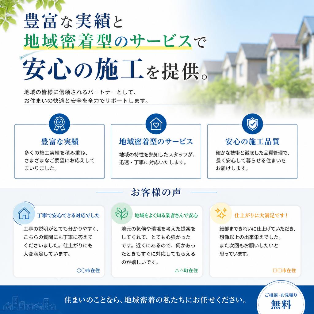 2. 佐野住設の信頼性