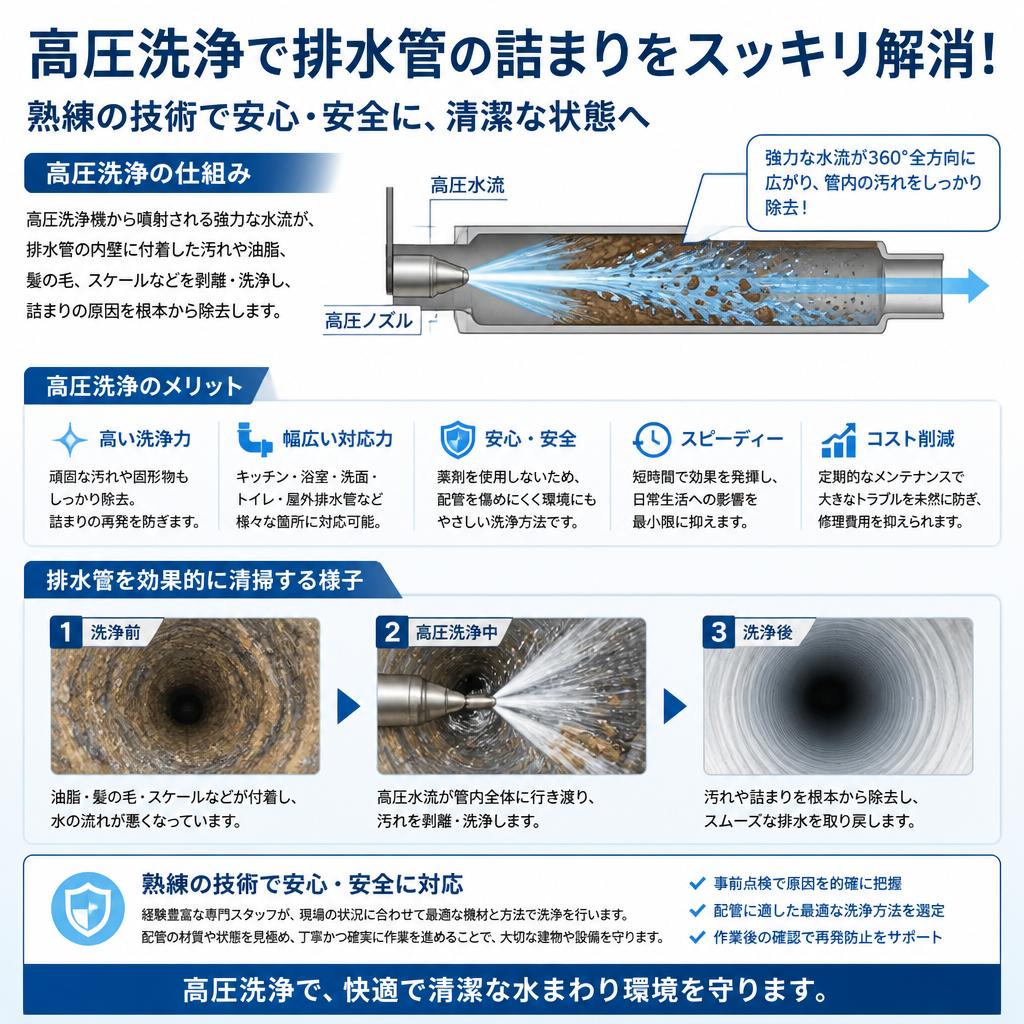 プロの清掃業者が行う高圧洗浄とは？