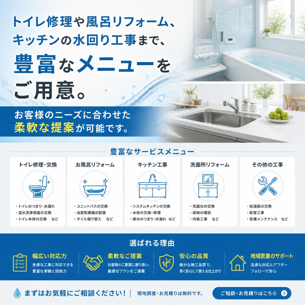 幅広いサービスメニュー
