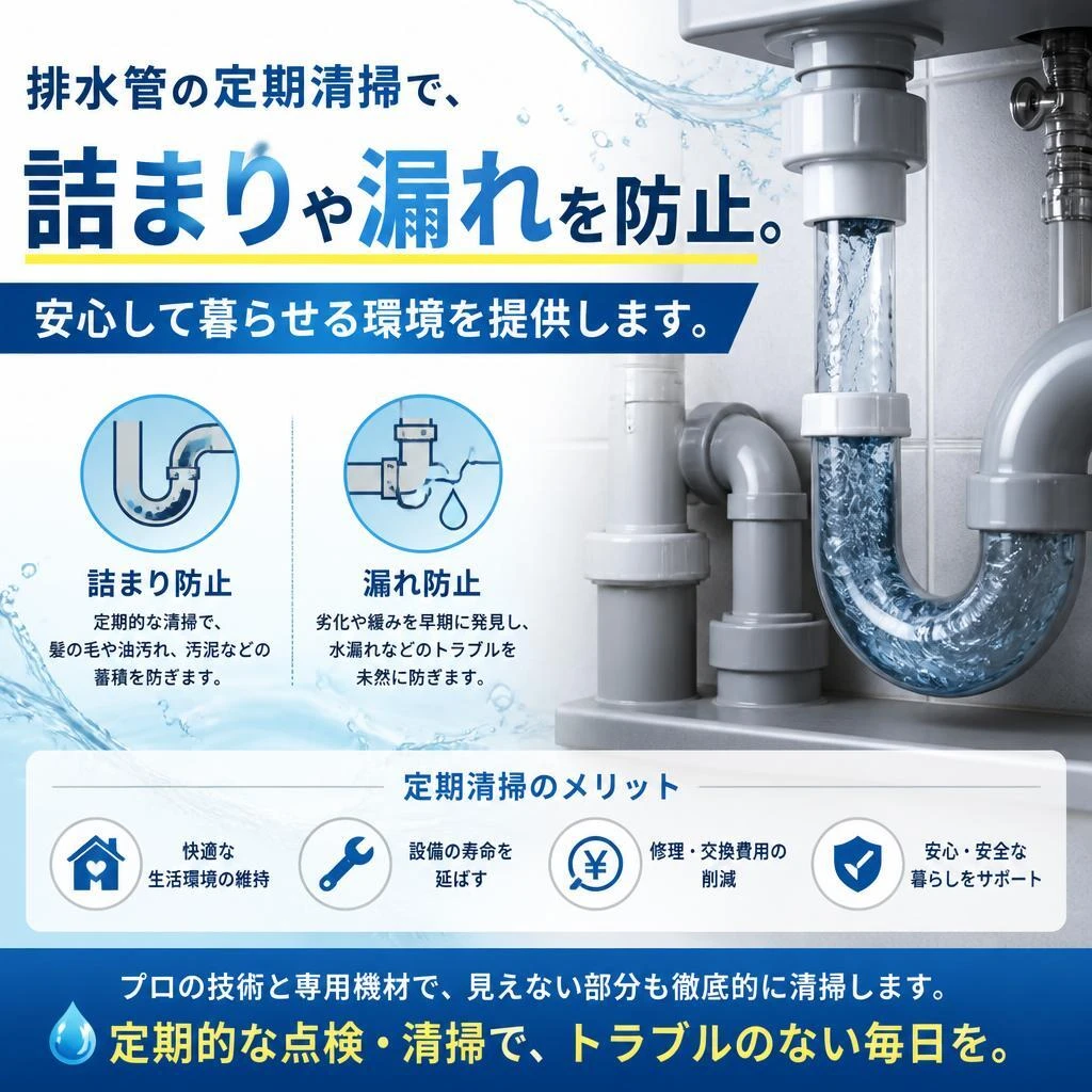 排水管清掃で安心の暮らしを