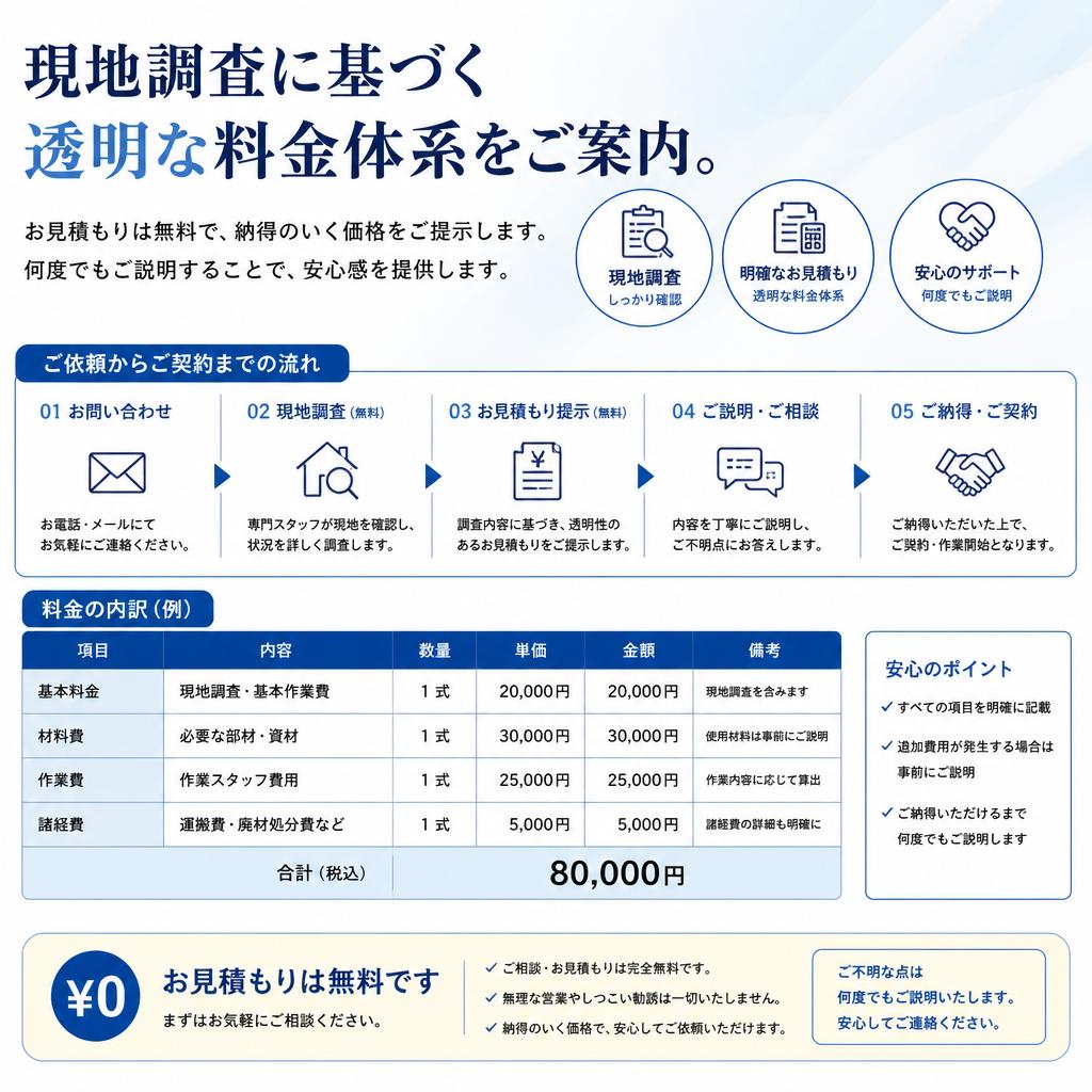 安心の無料見積もり