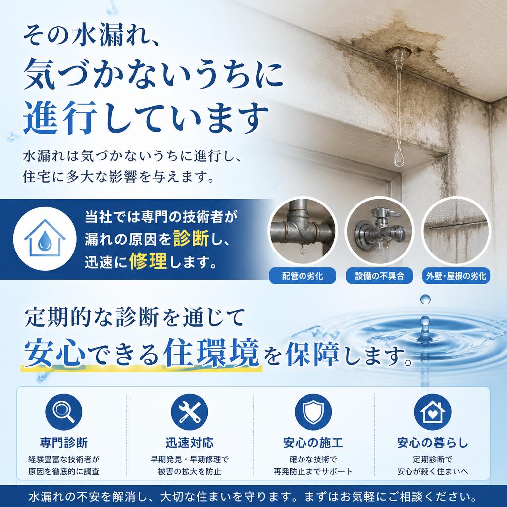 水漏れ診断で安心を