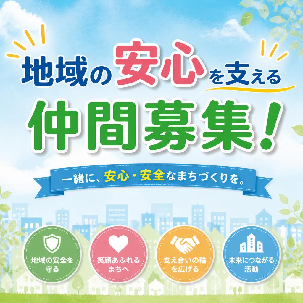 地域の安心を支える仲間募集！