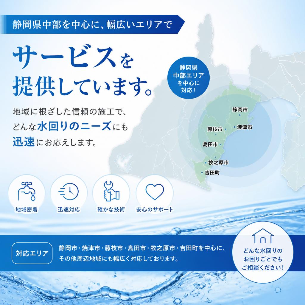 静岡県中部に密着したスピード対応