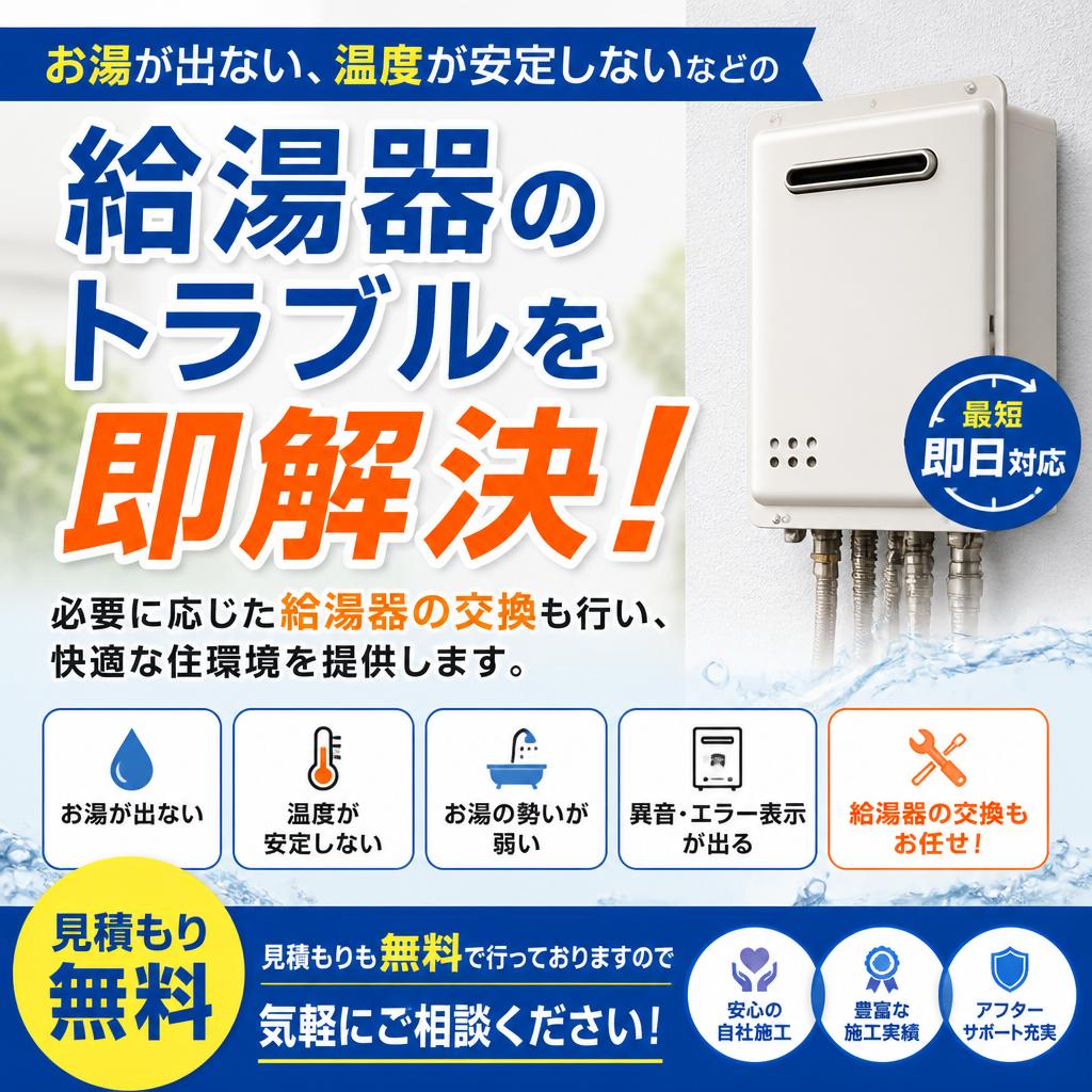 給湯器交換|快適な暮らしをサポート