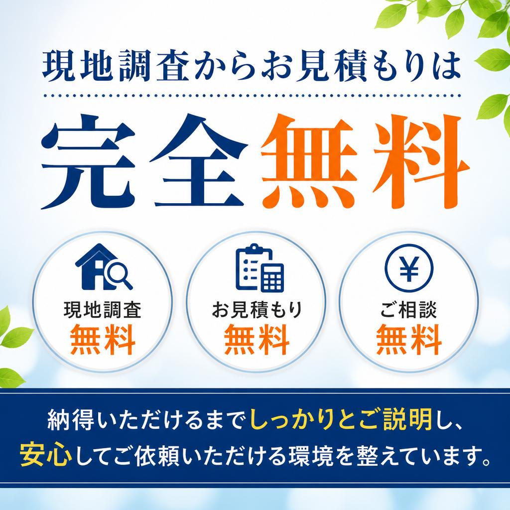 無料見積もりで安心スタート