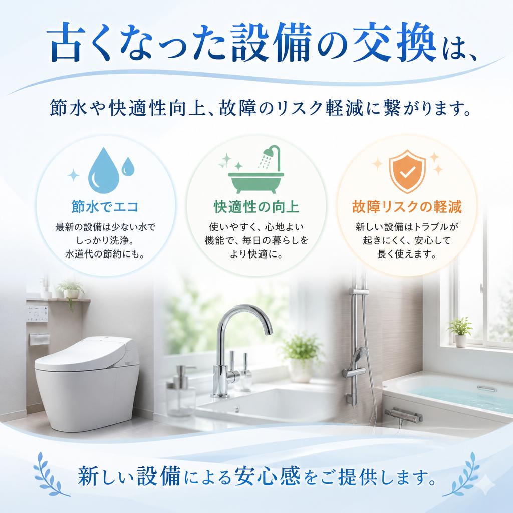 2. 水回りの設備交換のメリット