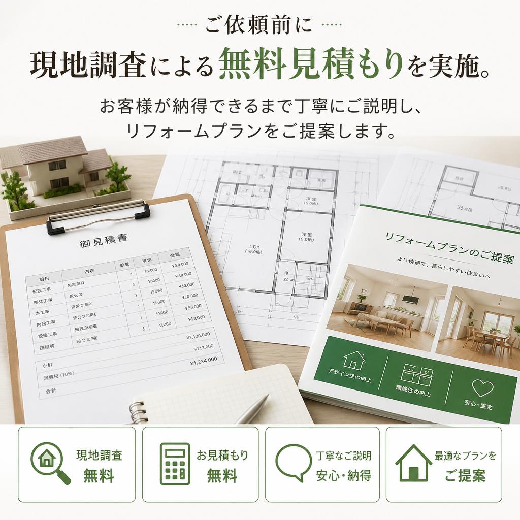 無料見積もりで安心サポート
