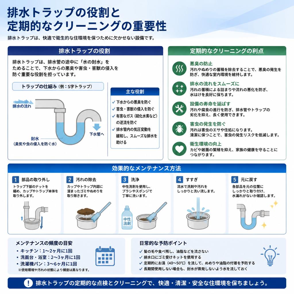 排水トラップの重要性とメンテナンス