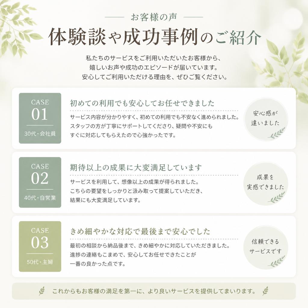 お客様の声