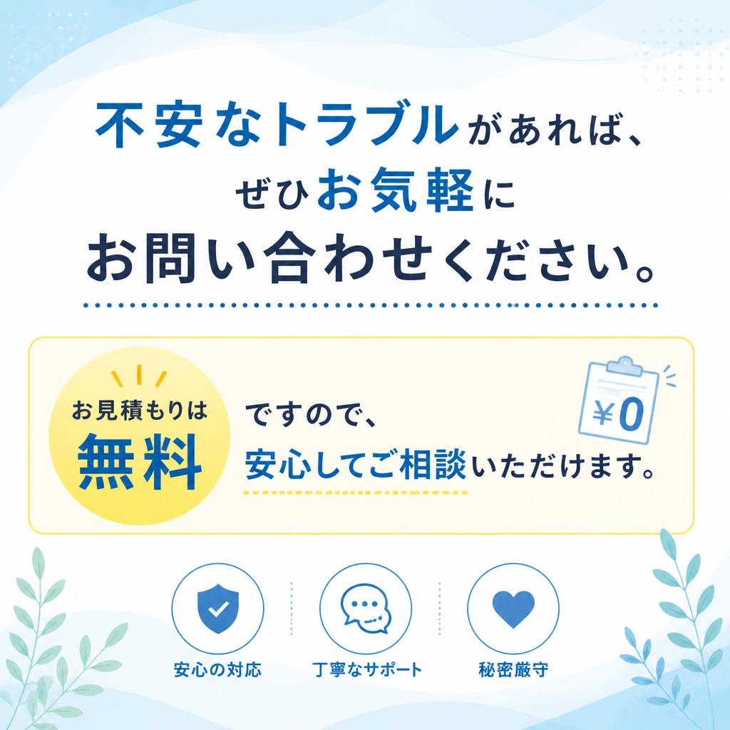 まずはお気軽にお問い合わせを！