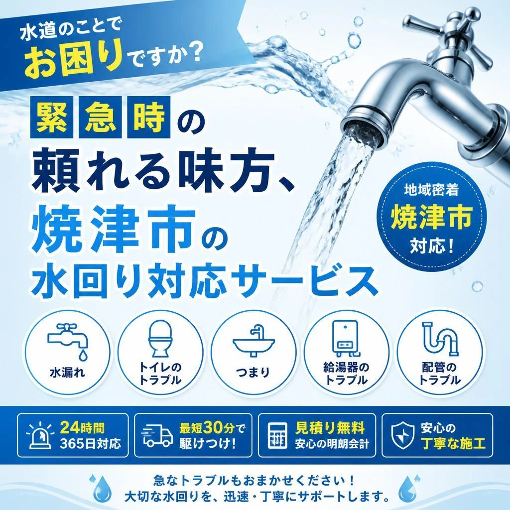 水道のことでお困りですか？緊急時の頼れる味方、焼津市の水回り対応サービス