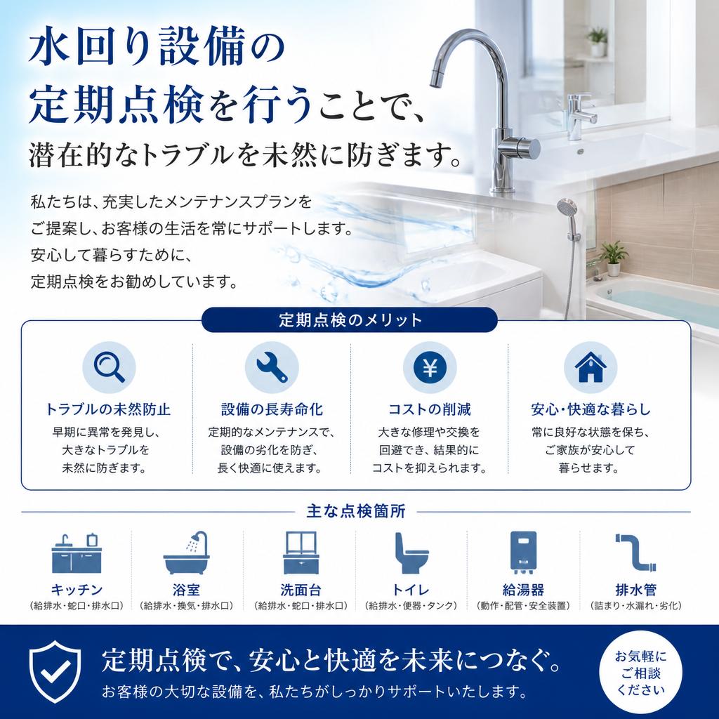 定期的な設備点検で安心の今を守る