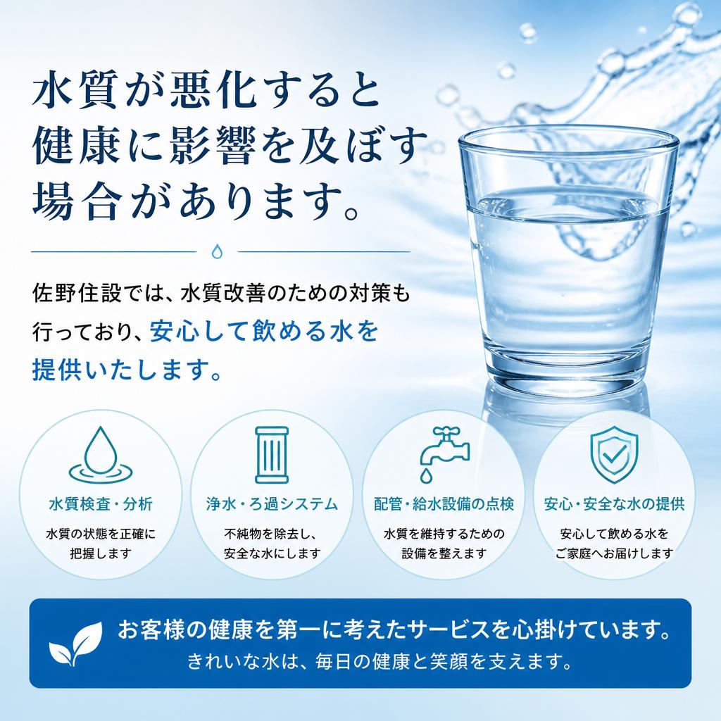 水質改善もお任せ！健康的な暮らしをサポート