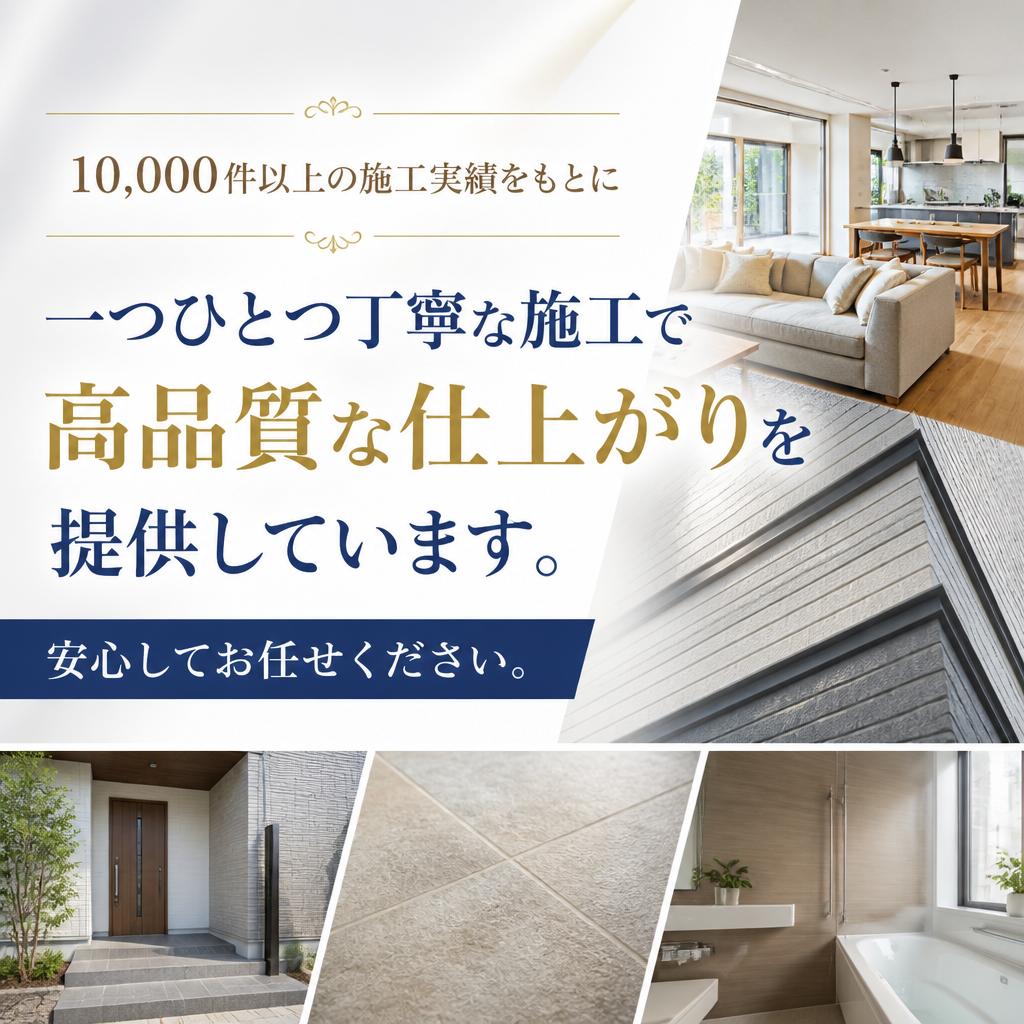 当社の施工品質の高さ