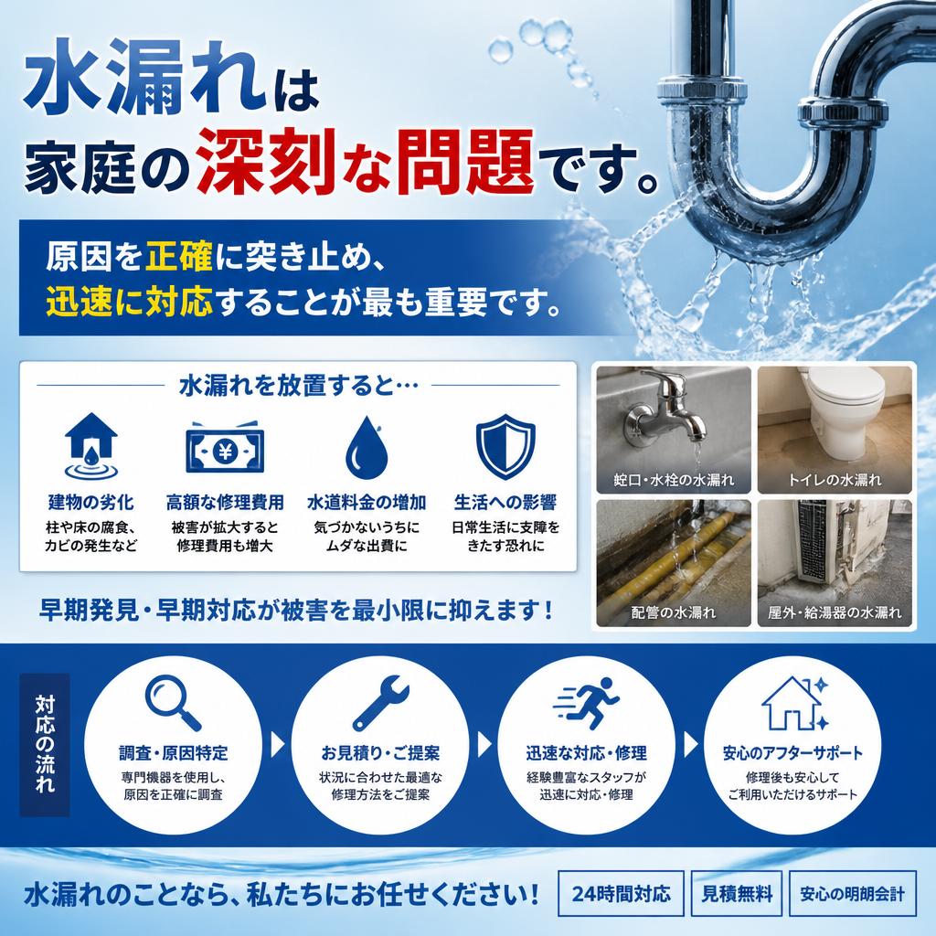 水漏れの原因と対策